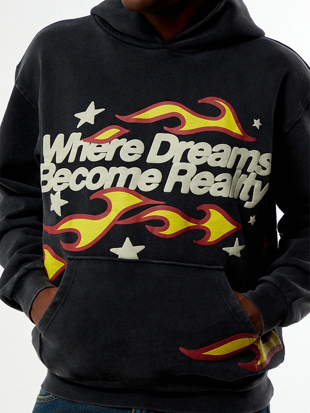 Pacsun Alpha Collective Dreams Come True Puff Hoodie